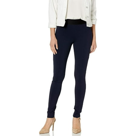 Hue High-Waist Blackout Ponté-Knit Leggings (Navy  X-Small)