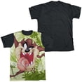 thumbnail image 2 of Looney Tunes Taz Officially Licensed Black Back Sublimation Adult T Shirt, 2 of 4