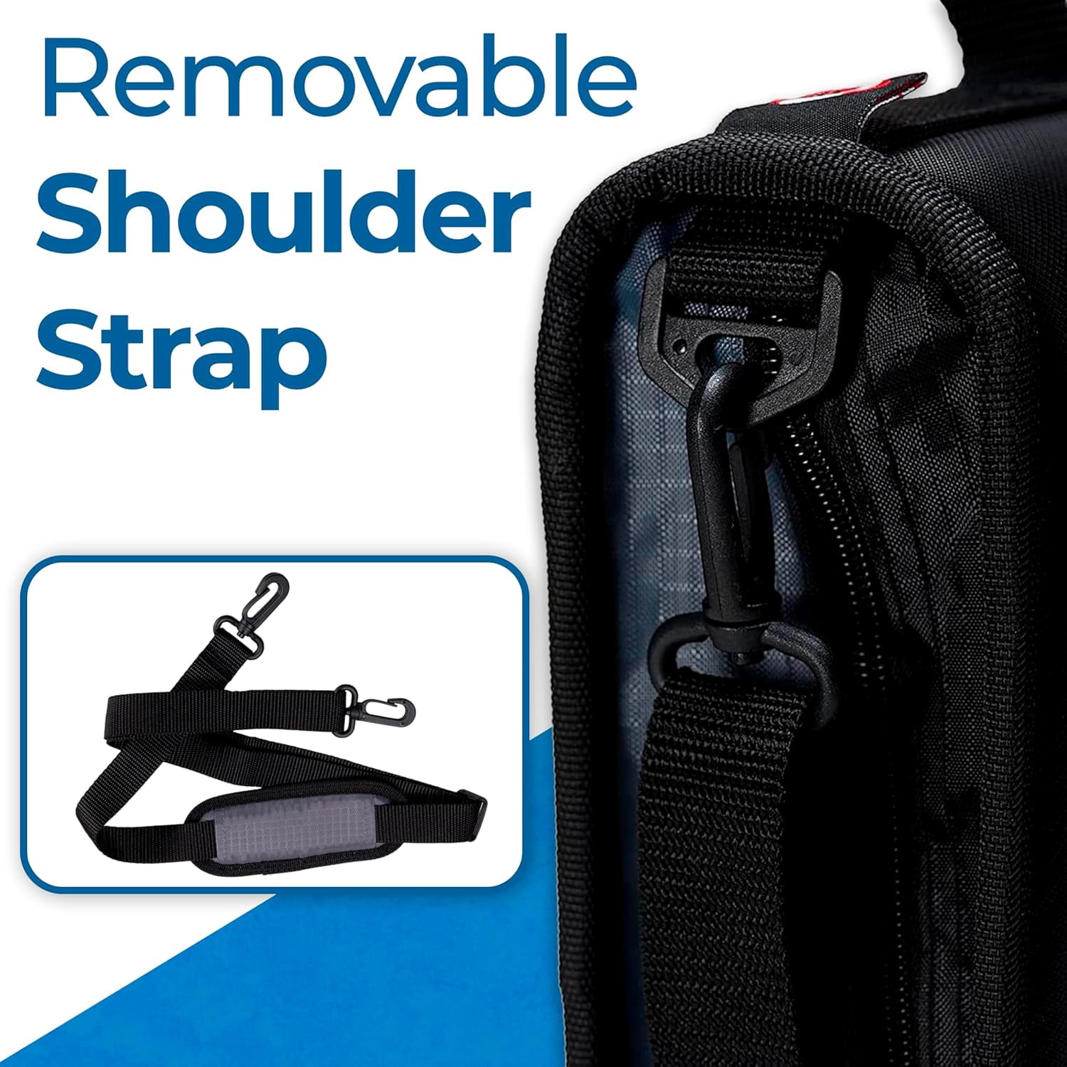 Case-it The Universal Zipper Binder - 2 Inch O-Rings - Padded Pocket That holds up to 13 Inch Laptop/Tablet - Multiple Pockets - 400 Page Capacity - Comes with Shoulder Strap - Denim Blue LT-007