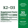thumbnail image 3 of Nature’s Bounty Vitamin K2 + D3, Vitamin Supplements, for Bone and Health Support, 30 Count, 3 of 3