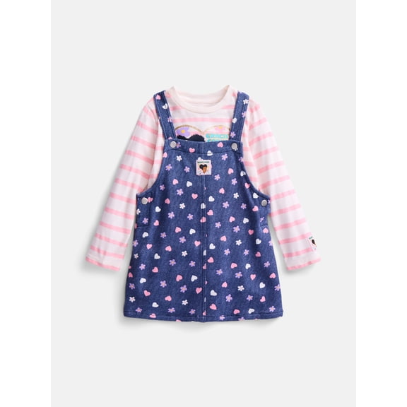 Gracie’s Corner Baby and Toddler Girls Layered Dress Set, 2 Piece, Sizes 12M–5T
