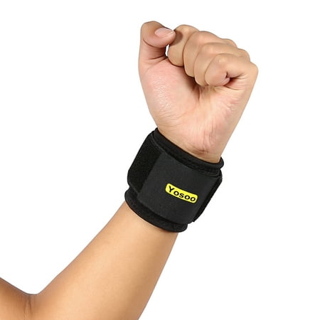 HERCHR Wrist Brace, 1Pc Athletic Wrist Support Gym Breathable Neoprene Elastic Wrist Brace Golf Strap Compression (Best Wrist Support For Golf)