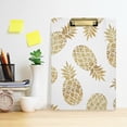 thumbnail image 6 of FMSHPON Golden Pineapple Clipboard Hardboard Wood Nursing Clip Board and Pull for Standard A4 Letter 13x9 inches, 6 of 7