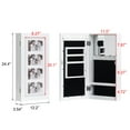 thumbnail image 6 of Tcbosik Jewelry Cabinet with Photo Storage and Build-in Makeup Mirror, Armoire Cabinet, Damp-proof Jewelry Organizer, Jewelry Wall Display Cabinet, White, 6 of 9