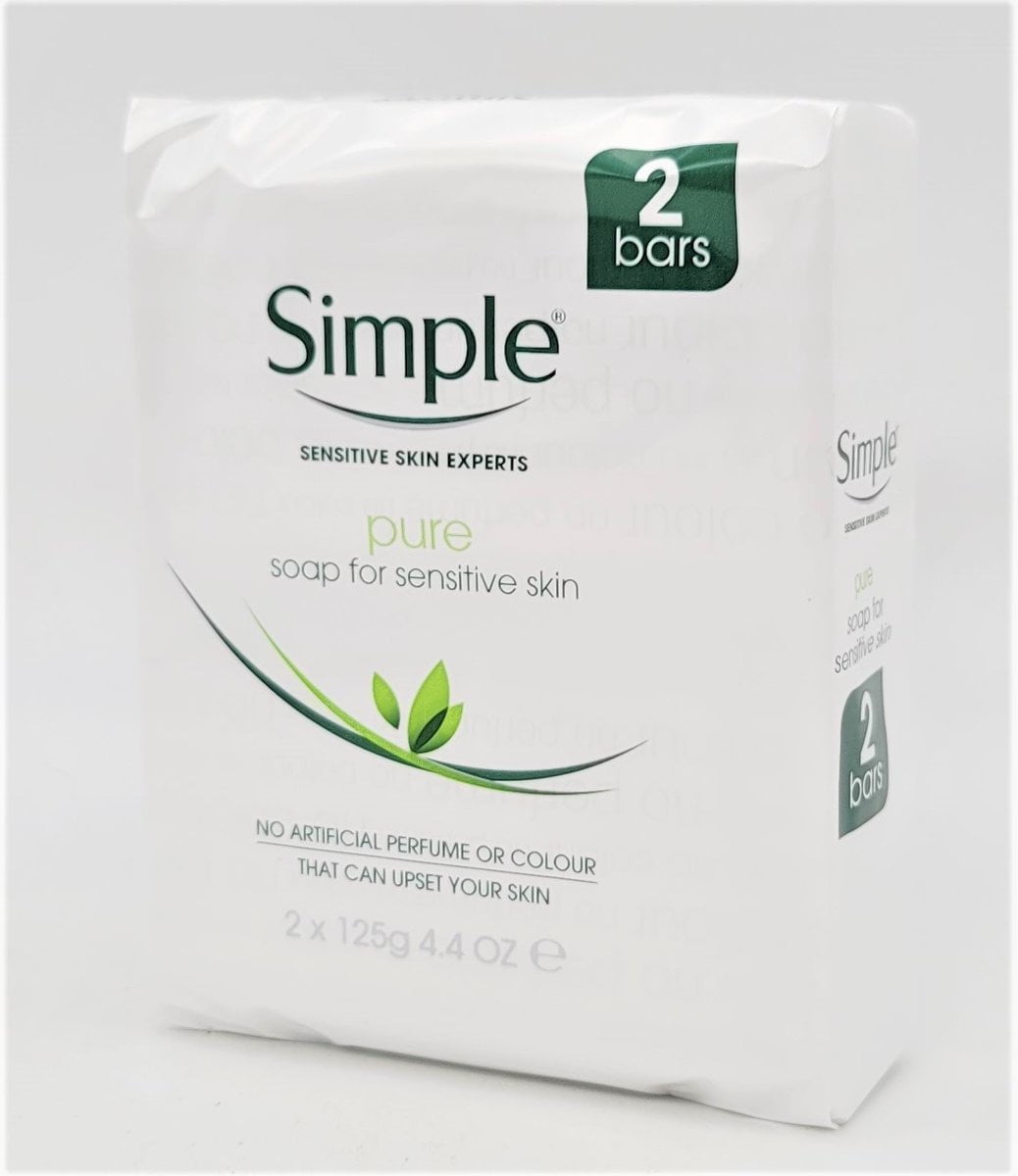 Pack of (3) Simple Pure Soap For Sensitive Skin for Women (Total 6 Qty