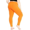 thumbnail image 3 of Stretch Is Comfort Women's Polyester Plus Size Leggings Orange X-Large, 3 of 6