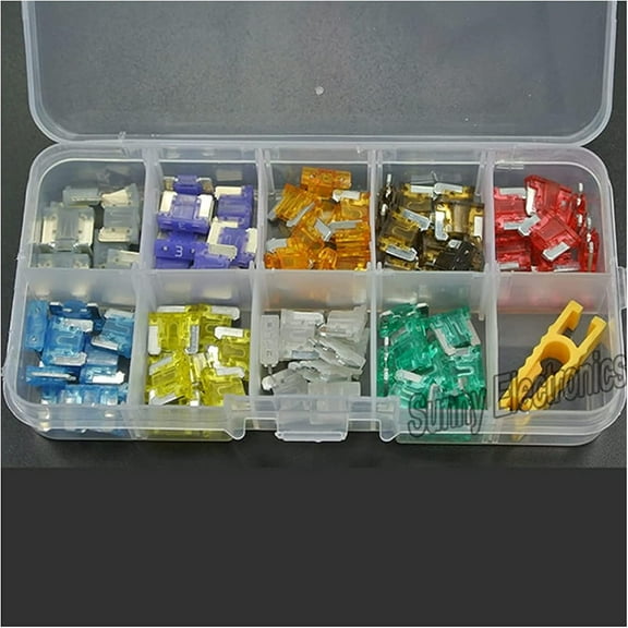Fuse 90 pc 2,3,5,7.5,10,15,20,25,30 AMP Low Profile Micro Blade Mini Fuse Assortment Set APS Car Auto Truck SUV