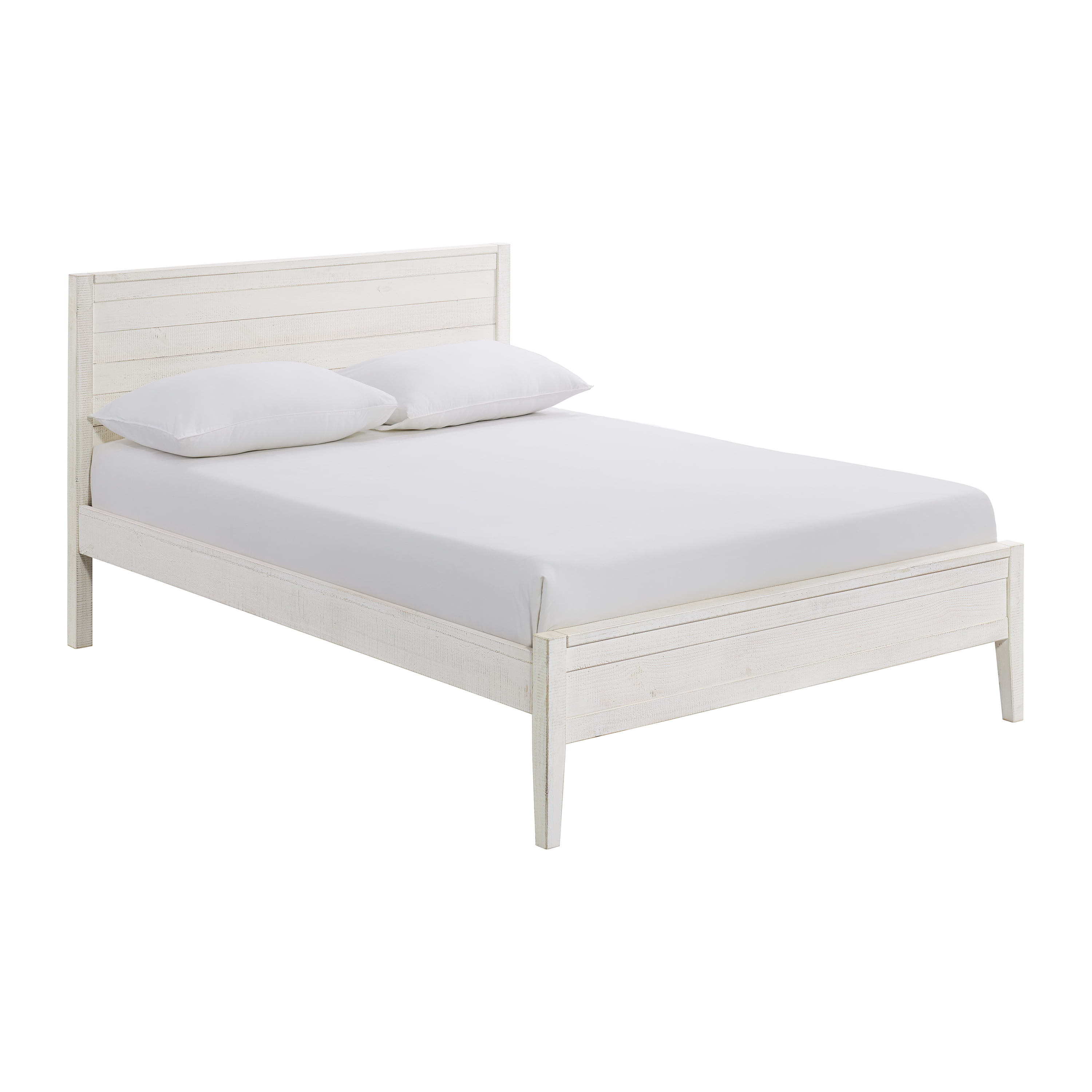 Alaterre Furniture Windsor Panel Wood Full Bed, Driftwood White