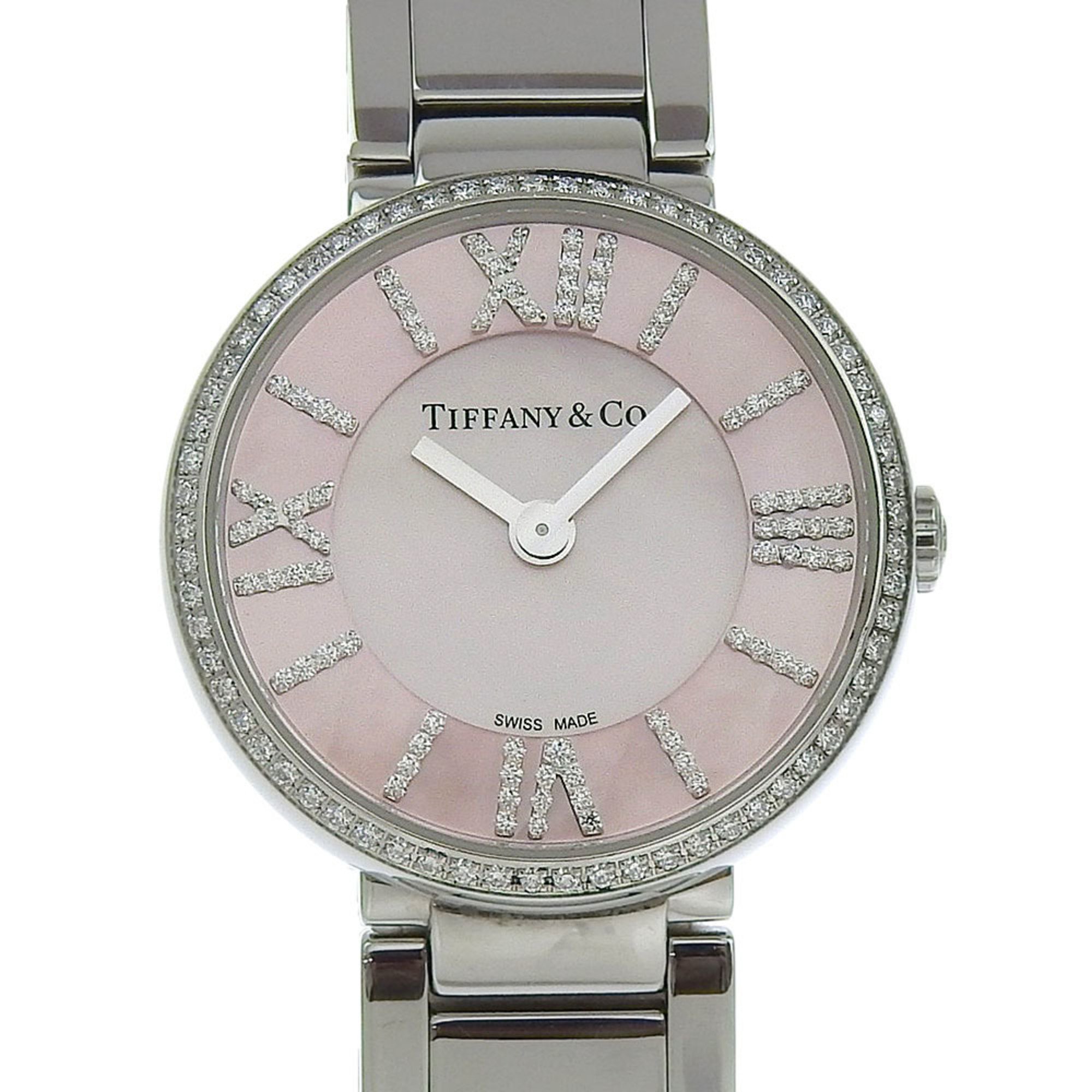 Pre-Owned Tiffany & Co. Atlas 6929161, pink shell dial  display picture 3
