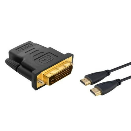 Insten 3' 3Ft 1m HDMI Cable M/M 1080P+HDMI-F to DVI-Male Adapter for DVD player HDTV,Cable box tuner w/ DVI outputs