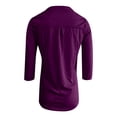 thumbnail image 5 of 3/4 Length Sleeve Womens Tops Spring Summer Casual Relaxed Fit V Neck Plain T Shirt Blouse Dressy Casual Work Shirt, 5 of 6