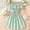 Green, variant on Girl Dress Floral Birthday Dresses for Girls Tween Rainbow Tutu Princess Skirt 10-11 Years