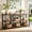 Brown Black, variant on Fnova 70.9" Console Table, 3-Tier Extra Long Industrial Entryway Table Sofa Table with Circular Metal Frame & Open Storage for Entryway, Hallway, Living Room