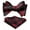 Burgundy Floral, variant on HISDERN Pink Bow Ties for Men Classic Wedding Bow Tie Formal Tuxedo Bowties Pocket Square Sets