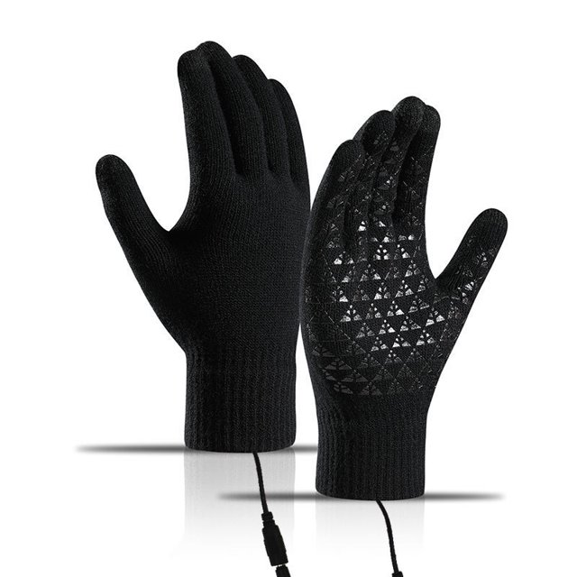 Guantes calefactores eléctricos con carga por USB para estudiantes, guantes calefactores gruesos y cálidos para escribir en Internet