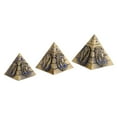 thumbnail image 2 of 3pcs Pyramids Size Travel Souvenir Home Decoration Bronze, 2 of 7