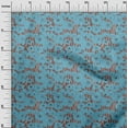 thumbnail image 3 of oneOone Viscose Chiffon Medium Blue Fabric Abstract Floral Sewing Material Print Fabric By The Yard 42 Inch Wide, 3 of 4