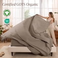 thumbnail image 3 of Bare Home Organic Percale Sheet Set - 100% Organic Cotton - Queen, Taupe, 3 of 10