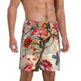 thumbnail image 2 of Fotbe Butterflies And Flowers Painting Pantalones Cortos de Pijama para Hombre, Ropa de Dormir, Pantalones de Pijama Cortos para Hombre-Small, 2 of 6