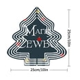 thumbnail image 2 of Stylish Metal Hanging Christmas Tree Wind Spinner - Festive Design with Ornaments Perfect for Yard & Garden Holiday Decor, 2 of 7