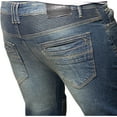 thumbnail image 6 of RAW X Mens Skinny Fit Moto Jeans, Medium Blue Tint, 36X32, 6 of 7