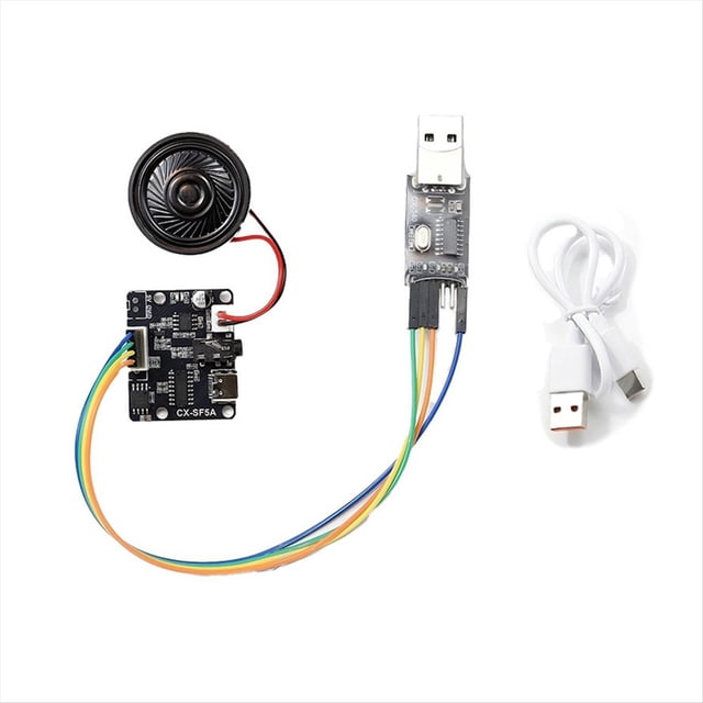 Módulo de Chip de Voz MP3 con Puerto Serie -SF5A, Módulo de Audio Personalizado para Transmisión de Voz, Kit de Audio con Disparadores de Control de un Solo Chip.