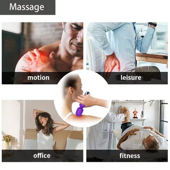 10 Speeds Wired Powerful Handheld Back Massager with Strong Vibration, Personal Therapy Massager for Sports Recovery, Muscle Aches, Full Body Pain