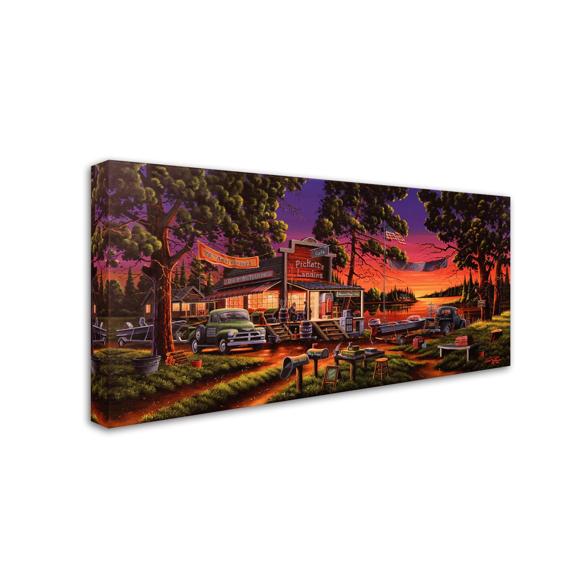 Trademark Fine Art 'Small Town Bass Tournament' Canvas Art by Geno Peoples