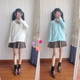 thumbnail image 3 of Japan school sweater Spring and autumn 100% V-neck cotton knitted sweater JK uniforms cardigan multicolor girls student cosplay, 3 of 5