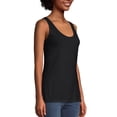 thumbnail image 2 of Hanes Womens Scoop Neck Tank Top, Black, Small, 2 of 4