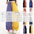 thumbnail image 3 of Karymi Wide Leg Pants Woman Two-Tone Color Block Cargo Pants, Elastic Drawstring High Waist Multi Pockets Adjustable Cuff Baggy Wide Leg Streetwear Trousers, 3 of 7
