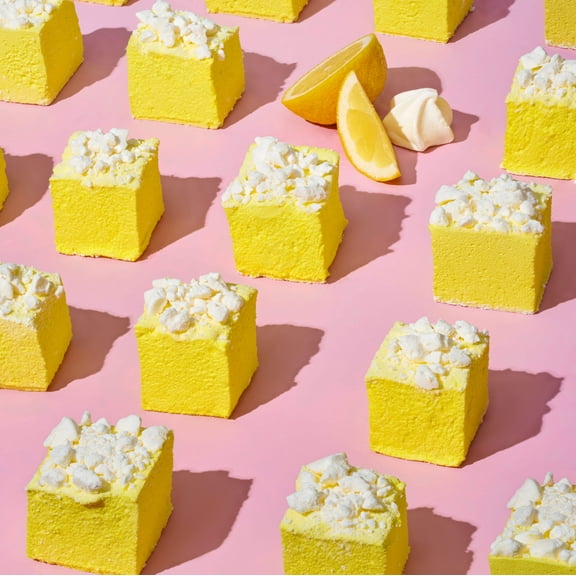 The Marshmallow Shop Handcrafted Lemon Meringue Marshmallows, Kosher Citrus Sweet Snack, 6-Pack