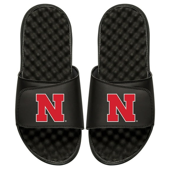 Youth ISlide Black Nebraska Huskers Primary Logo Slide Sandals