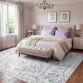 thumbnail image 3 of Lahome Washable 8'x10' Floral Bow Area Rug, Purple Rugs for Living Room, Soft Non-Slip Boho Carpet for Bedroom Kids Room Nursery Dining Room, Large Rug, Purple, 3 of 10