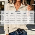 thumbnail image 6 of Klisyaur Womens Cable Knit Sweaters Long Sleeve Collared Zip Up Pullover Tops Loose Comfy Casual Warm Fall Winter Sweater, 6 of 6