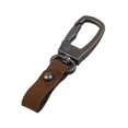 thumbnail image 2 of Ziurtnc Keychain High Strength Stainless No Deformation Electroplated Anti-lost Faux Leather Buckle Anti-break Car Key Ring Bag Pendant, 2 of 8
