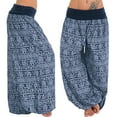 thumbnail image 2 of Womens Tapered Pants Drawstring Back Elastic Waist Pants Casual Trousers With Pockets, 2 of 3