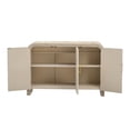 thumbnail image 4 of Sideboard Buffet Cabinet, Wood Retro Curved Storage Cabinet with Gold Handles and Adjustable Dividers, 4 of 8