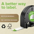 thumbnail image 2 of DYMO LT Labeling Tape for LetraTag Label Makers, Black Print on Clear, 1/2" x 13-Foot Rolls, 3 Count, 2 of 7