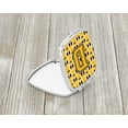 thumbnail image 2 of Letter D Football Black Old Gold and White Compact Mirror CJ1080-DSCM, 2 of 4