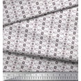 thumbnail image 3 of Soimoi Cotton Voile Fabric Floral & Circle Geometric Printed Fabric 1 Yard 42 Inch Wide, 3 of 3
