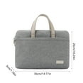 thumbnail image 3 of Laptop Bag 13.3 to 14 Inch Laptop Sleeve, Portable Business Briefcase with Water-resistant Polyester & Velour Lining, Lightweight & Durable for Daily Commute and Professional Office Use, 3 of 9