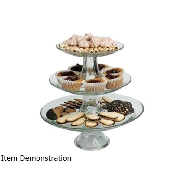 Anchor Hocking Presence Glass 3 Tier Cake Stand Set