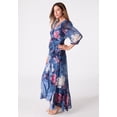 thumbnail image 2 of Roaman's Women's Plus Size Overlay Ruffle Maxi Dress, 2 of 2