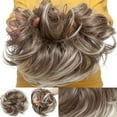 thumbnail image 3 of SEGO Messy Bun Hair Piece Ponytail Hair Extension Synthetic Scrunchy Wavy Real Hair Bun Fake Hair Elastic Hair Extensions for Women Black/Blonde/Palm Colors, 3 of 8