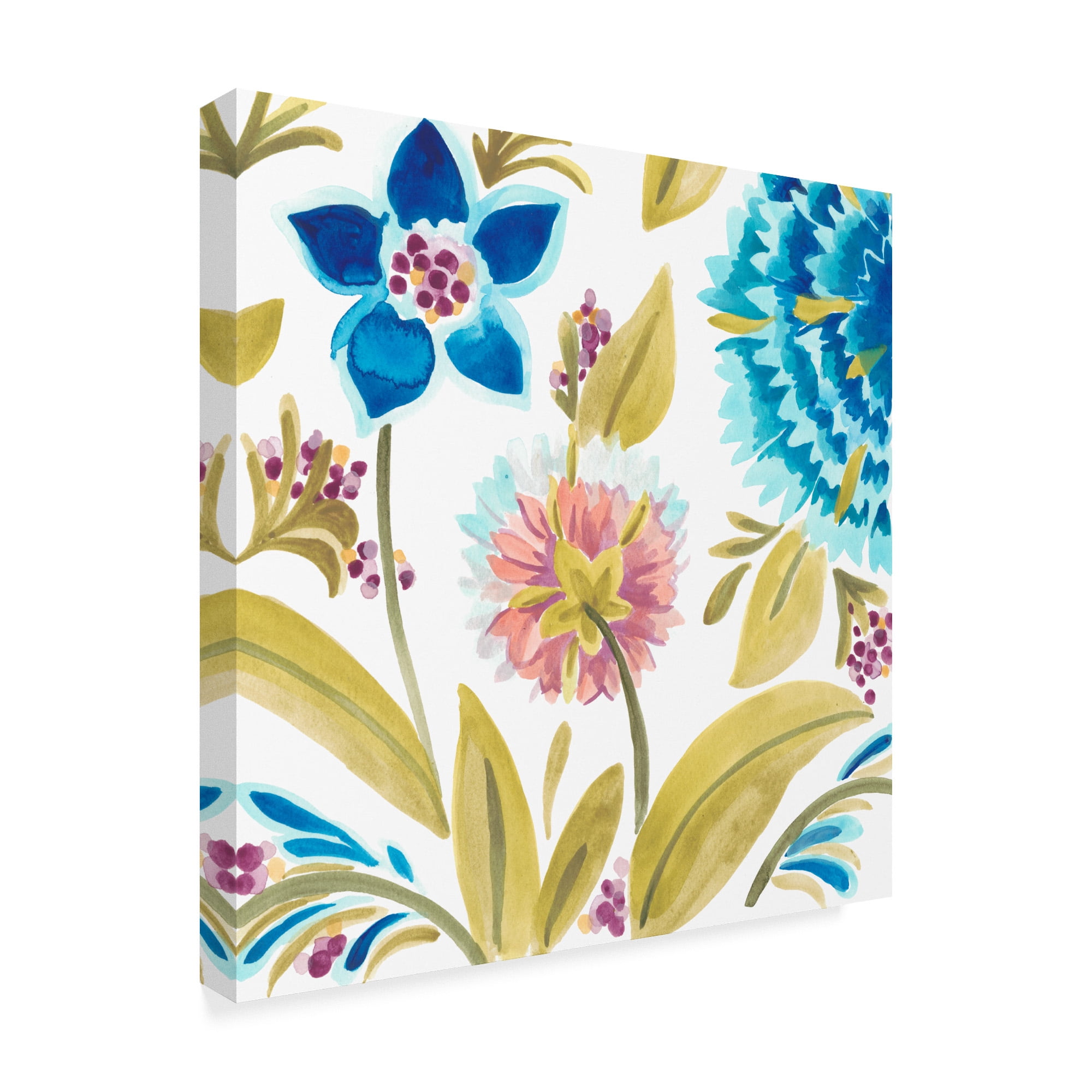 Trademark Fine Art 'Abbey Floral Tiles VIII' Canvas Art by June Erica Vess
