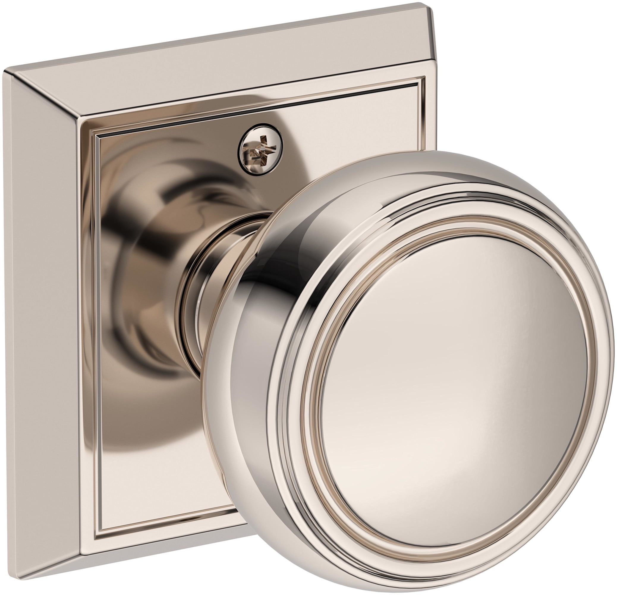 Baldwin PSBRECHR044 Bremerton Passage Door Knob Set - Brass