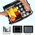 thumbnail image 5 of Insulated Food Bag Catering Thermal Food Bag Cooler Bags for Pizza, Black (19.7"x15"x15"), 5 of 6