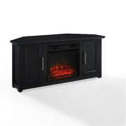 Camden 48 Corner Tv Stand W/Fireplace Black