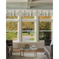 thumbnail image 2 of Spring Eucalyptus Coastal Curtain Valance for Windows/Living Room/Kitchen/Bathroom/Café, Short Rod Pocket Tier Curtain Window Treatment Panel Starfish Summer Shell Topper Curtain 42''x12'', 2 of 6